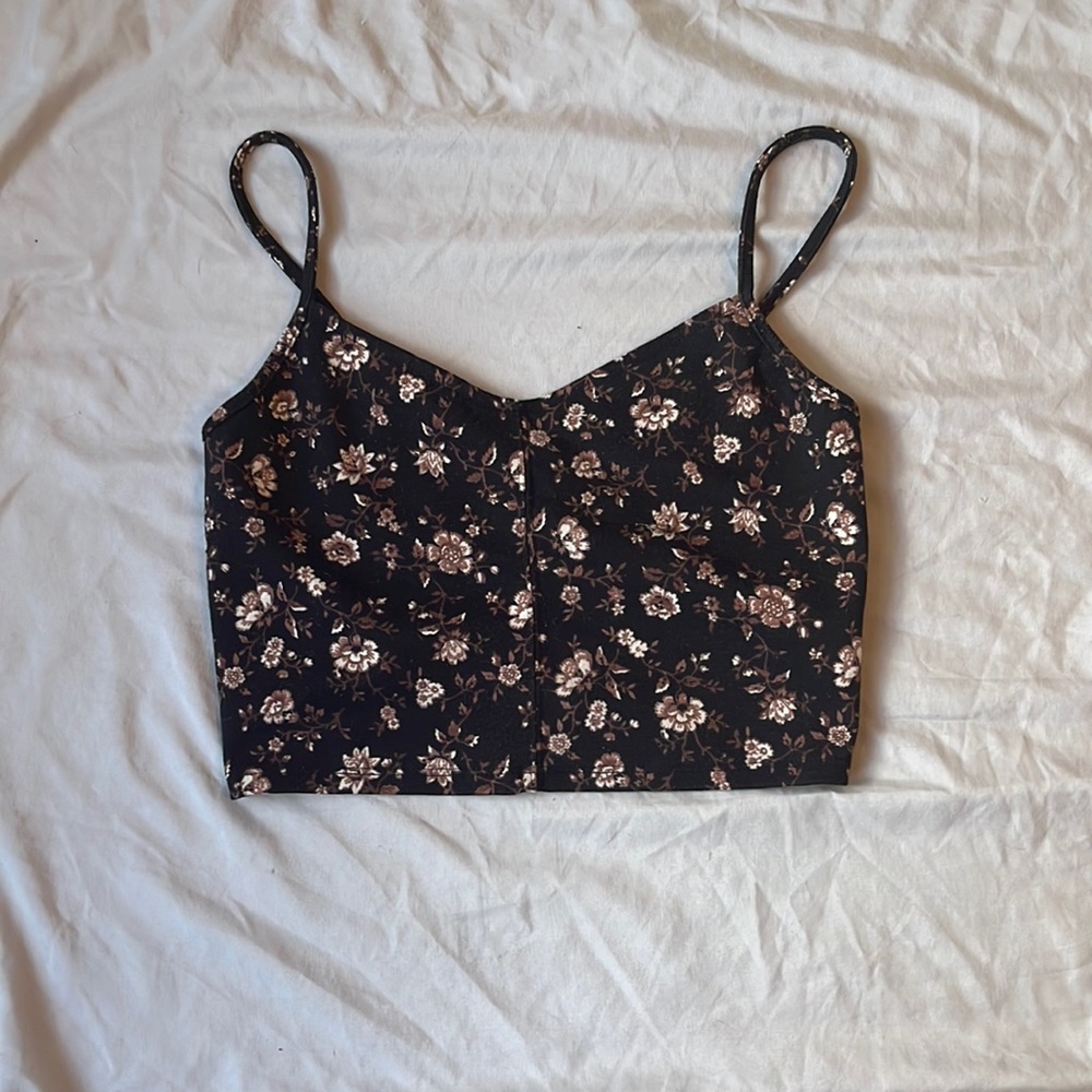 Forever 21 flower print crop top, size small.